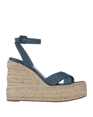 Christian Louboutin Woman Espadrilles Blue Size 8 Textile Fibers