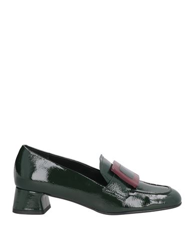 Zinda Woman Loafers Dark Green Size 8 Leather