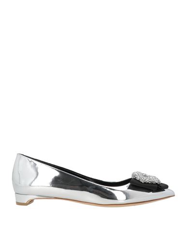 Rupert Sanderson Woman Ballet Flats Silver Size 8 Leather