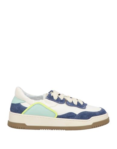 Andìa Fora Woman Sneakers Blue Size 8 Leather, Textile Fibers In Blue