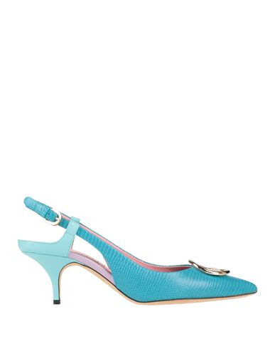 Pucci Woman Pumps Azure Size 5.5 Calfskin