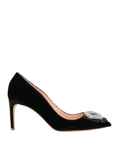 Rupert Sanderson Woman Pumps Black Size 8 Textile Fibers In Black
