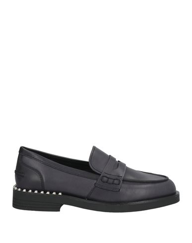 Ash Woman Loafers Black Size 8 Leather In Black