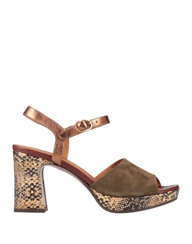 Chie Mihara Woman Sandals Military Green Size 7 Leather In Green