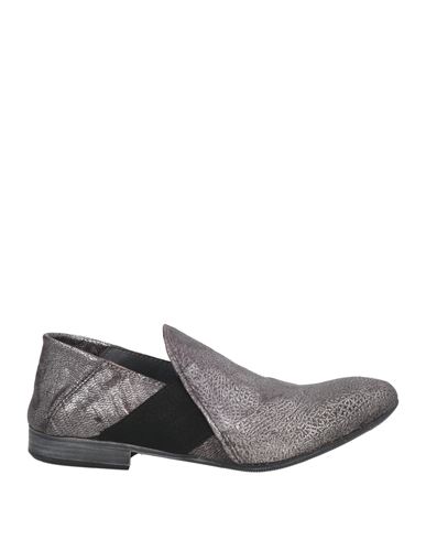 Fabbrica Dei Colli Woman Loafers Gunmetal Size 6 Leather In Gray