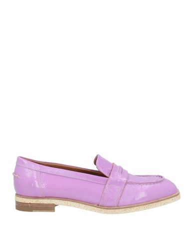 J D Julie Dee Woman Loafers Lilac Size 11 Leather In Purple