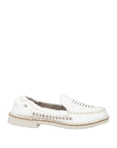 Patrizia Bonfanti Woman Loafers White Size 7 Leather In White