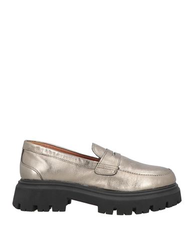 Gioseppo Woman Loafers Platinum Size 6 Leather