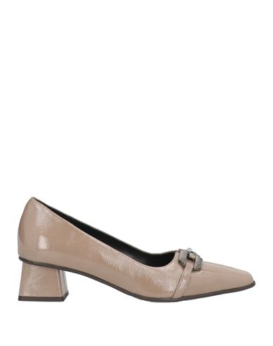Joni Woman Pumps Grey Size 8 Leather In Gray
