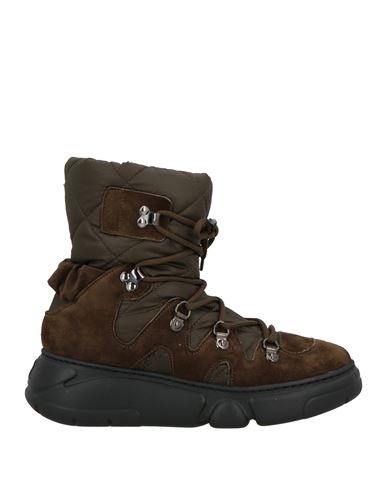 Agl Attilio Giusti Leombruni Agl Woman Ankle Boots Dark Green Size 6 Leather, Textile Fibers In Green