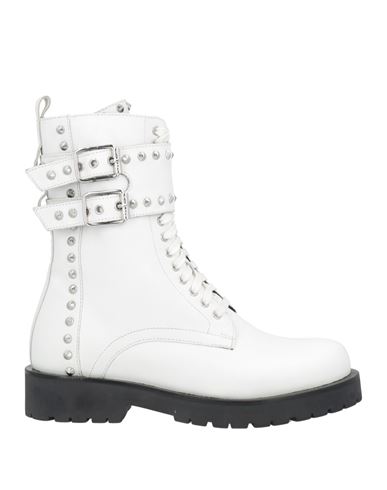 Twinset Woman Ankle Boots White Size 7 Leather In White