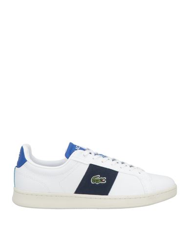 Lacoste Man Sneakers White Size 8 Leather, Textile Fibers In White