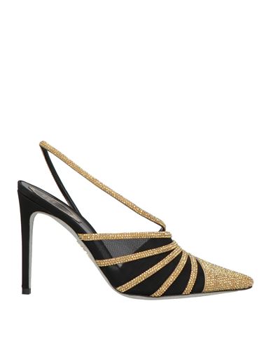 René Caovilla Rene' Caovilla Woman Pumps Gold Size 8 Textile Fibers In Gold