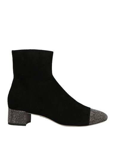 René Caovilla Bonnie Black Suede Bootie 40 In Black