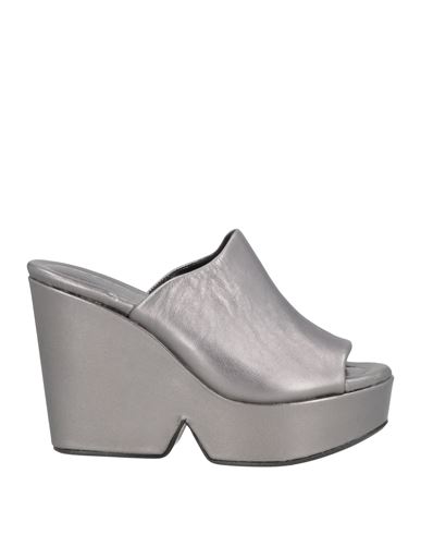Clergerie Woman Sandals Grey Size 6 Lambskin