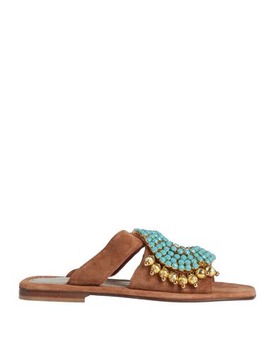 Elina Linardaki Woman Sandals Tan Size 6 Leather