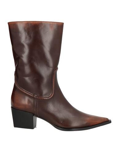 Ras Woman Ankle Boots Dark Brown Size 8 Leather