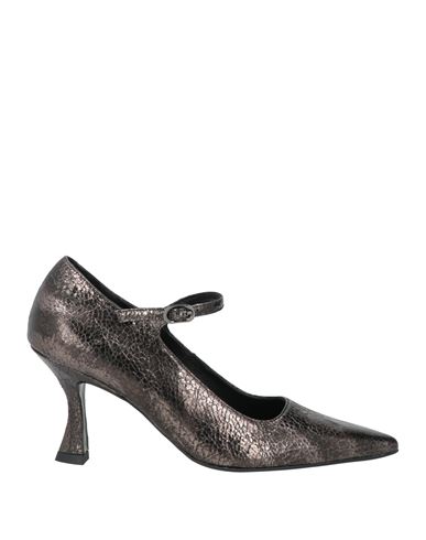 Zinda Woman Pumps Gunmetal Size 8 Leather