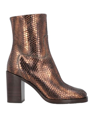 Zinda Woman Ankle Boots Bronze Size 8 Leather