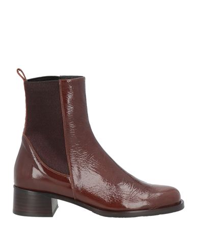 Zinda Woman Ankle Boots Brown Size 7 Leather In Brown