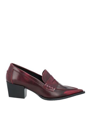 Ras Woman Loafers Burgundy Size 7 Leather