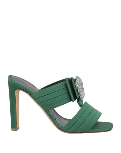 Shop Rupert Sanderson Woman Sandals Green Size 8 Textile Fibers