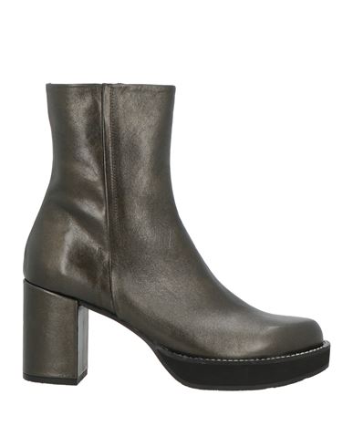 Zinda Woman Ankle Boots Military Green Size 8 Leather In Multi