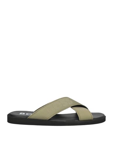 Hugo Boss Boss Man Sandals Military Green Size 9 Textile Fibers In Green