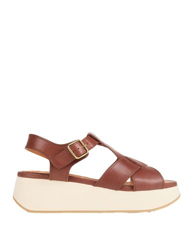 Sergio Rossi Woman Sandals Brown Size 6 Leather