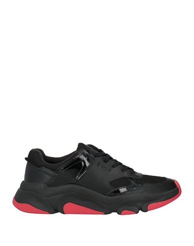 Hugo Boss Boss Man Sneakers Black Size 9 Leather, Textile Fibers In Black