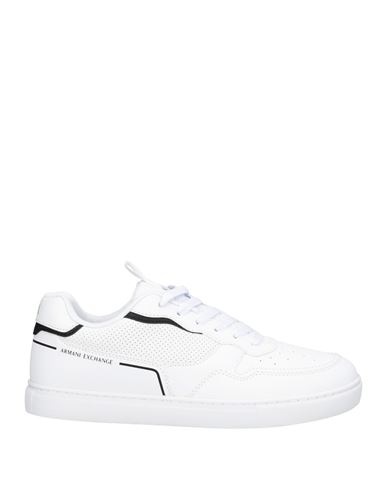 Armani Exchange Man Sneakers White Size 9 Polyester, Polyurethane In White