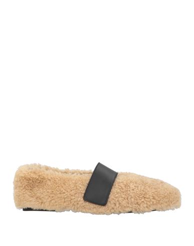 Liviana Conti Woman Ballet Flats Camel Size 7 Leather In Multi