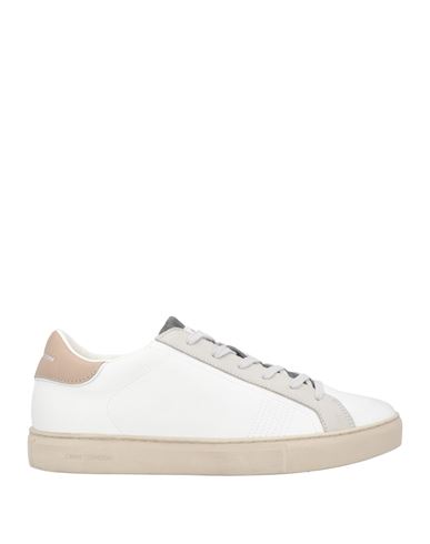 Crime London Man Sneakers White Size 8 Leather In White