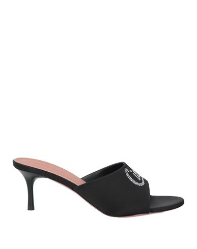 Amina Muaddi Woman Sandals Black Size 8 Textile Fibers