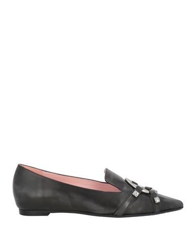 Ras Woman Ballet Flats Charcoal Size 7 Leather