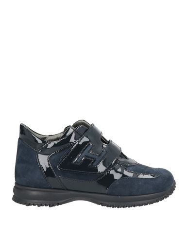 Hogan Junior Toddler Girl Sneakers Navy Size 10c Leather In Black