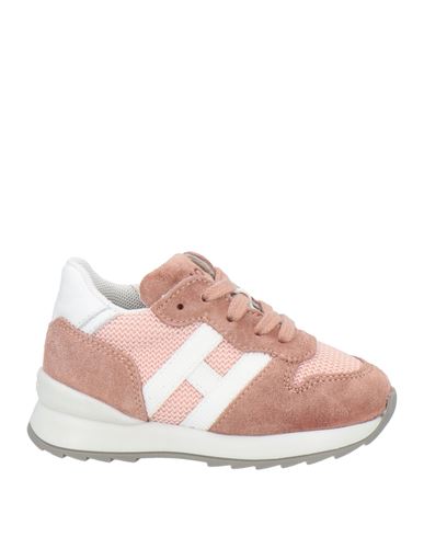Hogan Toddler Girl Sneakers Pink Size 10c Leather, Textile Fibers In Pink