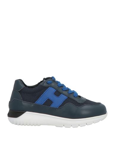 Hogan Babies'  Junior Toddler Boy Sneakers Midnight Blue Size 10c Textile Fibers, Leather