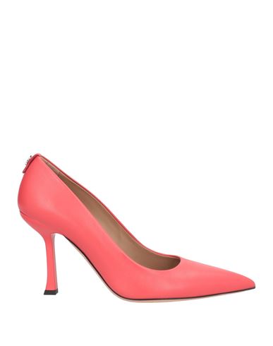 Hugo Boss Boss Woman Pumps Coral Size 9 Leather In Red