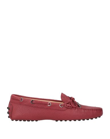 Tod's Woman Loafers Brick Size 8 Leather