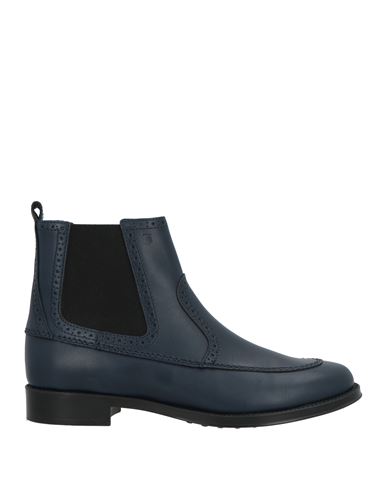 Tod's Woman Ankle Boots Midnight Blue Size 7 Leather