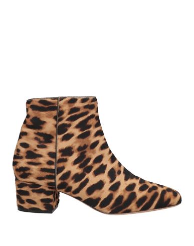 Hugo Boss Boss  Woman Ankle Boots Camel Size 8 Leather In Sand