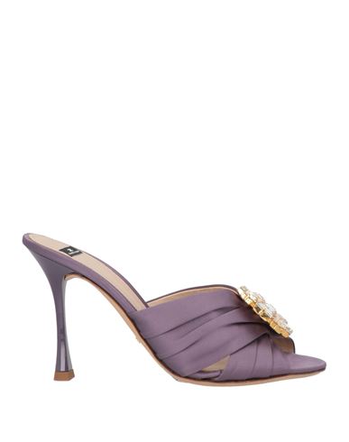 Elisabetta Franchi Woman Sandals Lilac Size 8 Textile Fibers