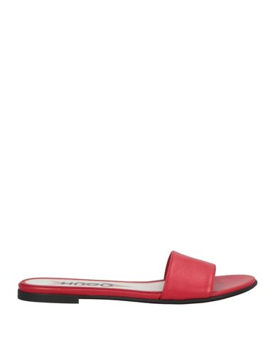 Hugo Boss Hugo Woman Sandals Red Size 8 Leather