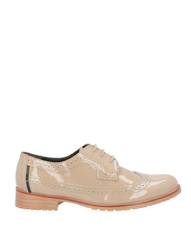 Barbour Woman Lace-up Shoes Beige Size 8 Leather