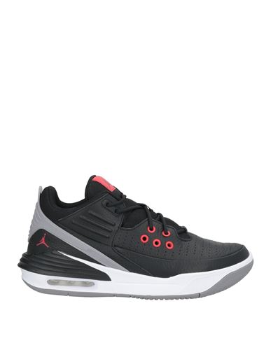 Jordan Man Sneakers Black Size 9 Leather, Textile Fibers