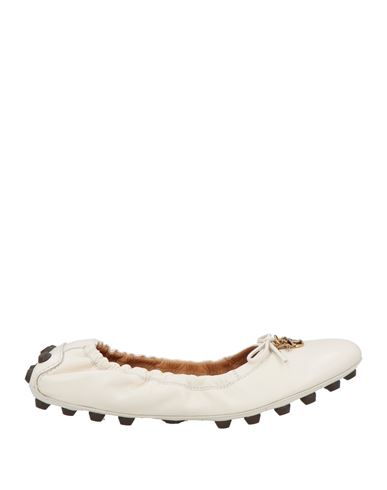 Tod's Woman Ballet Flats Ivory Size 7 Leather