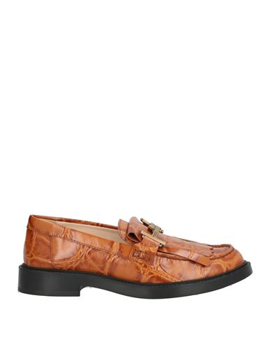 Tod's Woman Loafers Tan Size 8 Leather