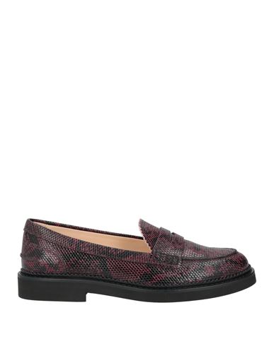 Tod's Woman Loafers Plum Size 7 Leather