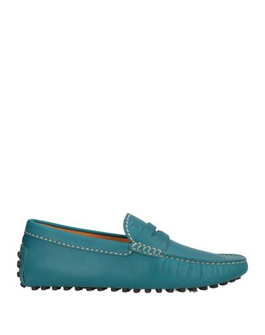 Tod's Man Loafers Deep Teal Size 8 Leather